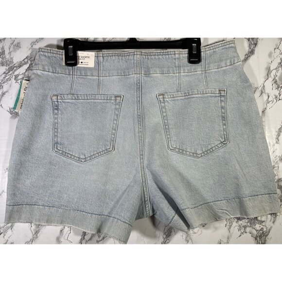 M Jeans by Maurices Womens 3.5" A-Line Shortie High Rise Denim Shorts Size 16 - Picture 2 of 6